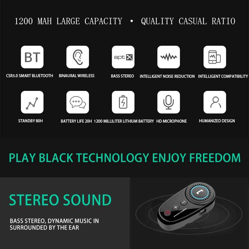 K10 Motorcycle Bluetooth Helmet Headset Hard Pole Microphone