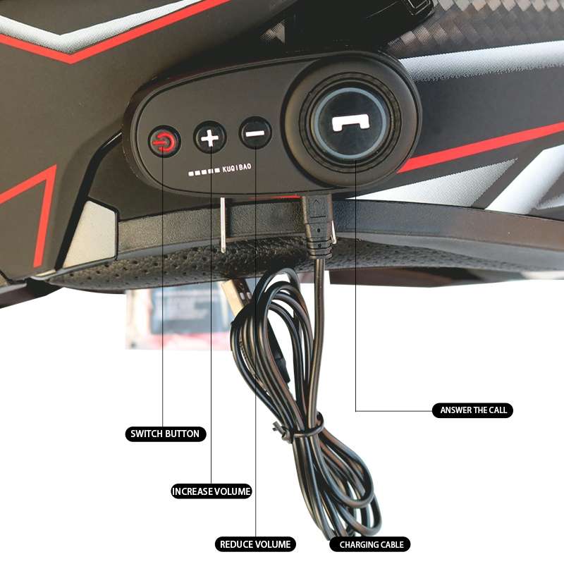 K10 Motorcycle Bluetooth Helmet Headset Hard Pole Microphone