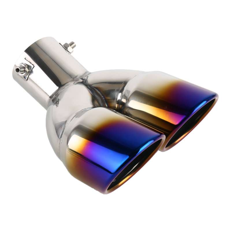 Universal Car Styling Stainless Steel Elbow Exhaust Tail Muffler Tip Pipe, Inside Diameter: 6cm (Gre
