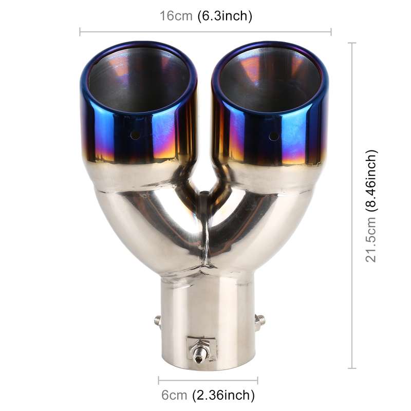 Universal Car Styling Stainless Steel Straight Exhaust Tail Muffler Tip Pipe, Inside Diameter: 6cm (
