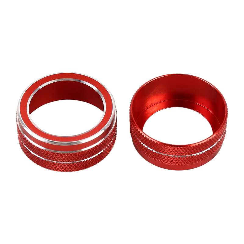 2 PCS Car Metal Air Conditioner Knob Case for Toyota Corolla / Levin / Allion / Yaris 2019-2021 (Bla