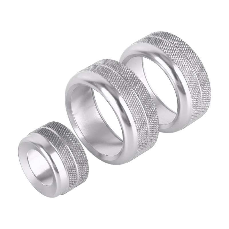 3 PCS Car Metal Air Conditioner Knob Case for BMW X1 / X2 / GT (Blue)