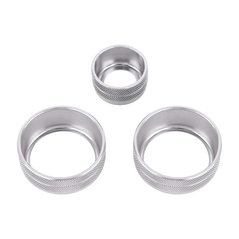 3 PCS Car Metal Air Conditioner Knob Case for BMW X1 / X2 / GT (Blue)