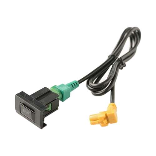 Car Center Console CD Reserved Position Modified USB Port 3.3x2.3cm + Cable Wiring Harness for Volks