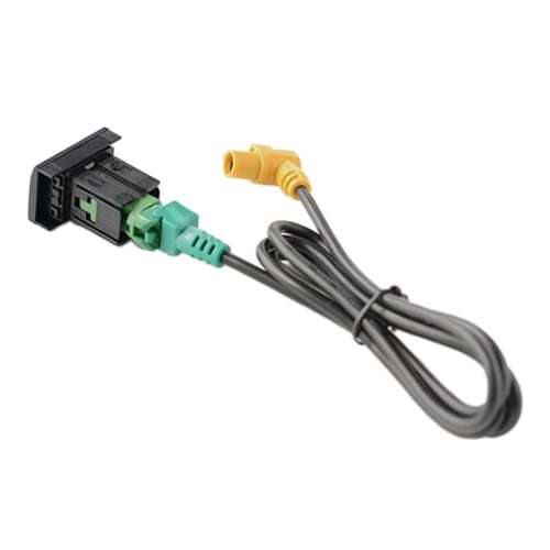 Car Center Console CD Reserved Position Modified USB Port 3.3x2.3cm + Cable Wiring Harness for Volks