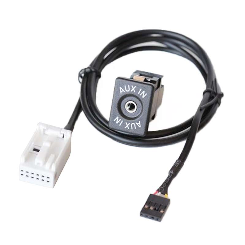 Car Handheld Box AUX Interface Connector + Cable Wire Harness for Volkswagen Bora / Audi