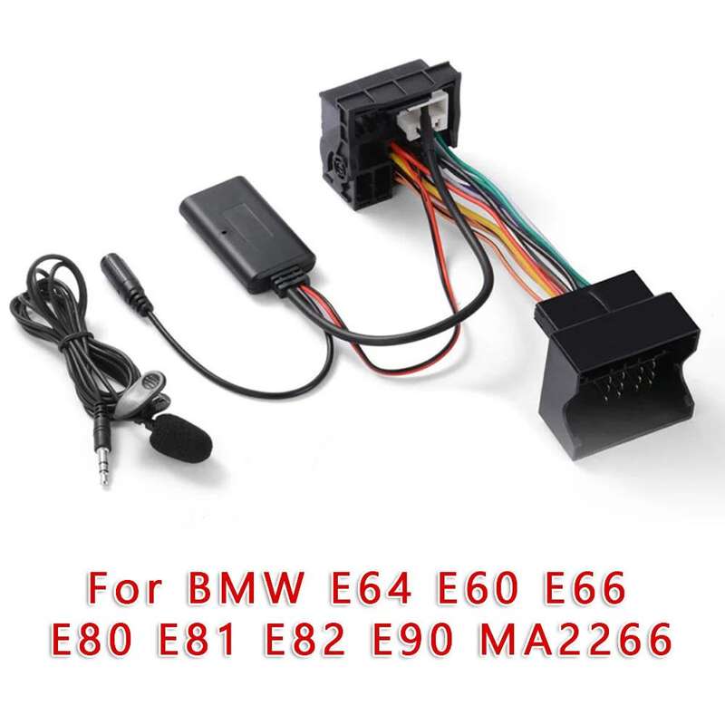 Car AUX Bluetooth Audio Cable + MIC for BMW E60