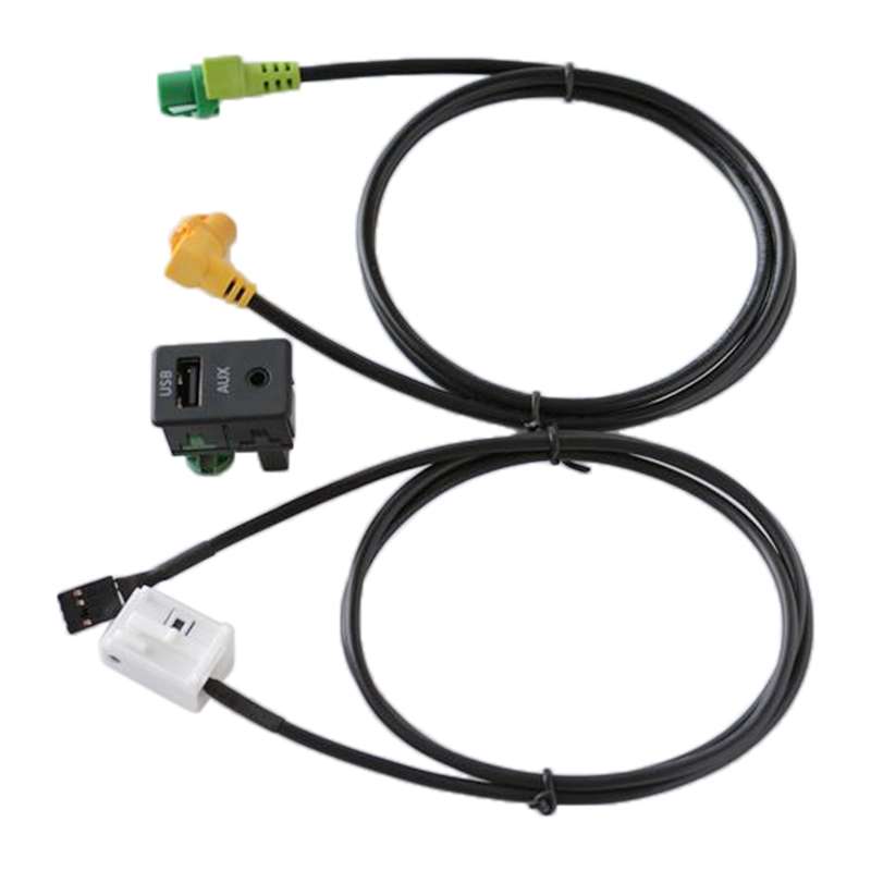 Car AUX USB Switch Holder + Cable Wiring Harness for Volkswagen Magotan / Touran / Polo / Touran RCD