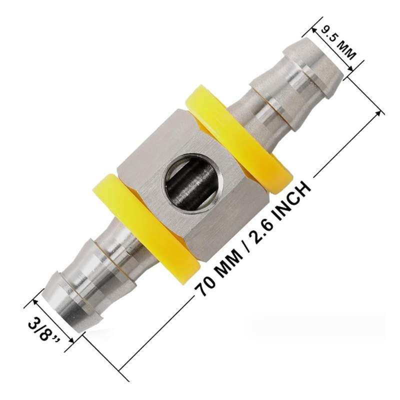 Motorcycle 3/8 inch Fuel Pipe Fuel Pressure Connector