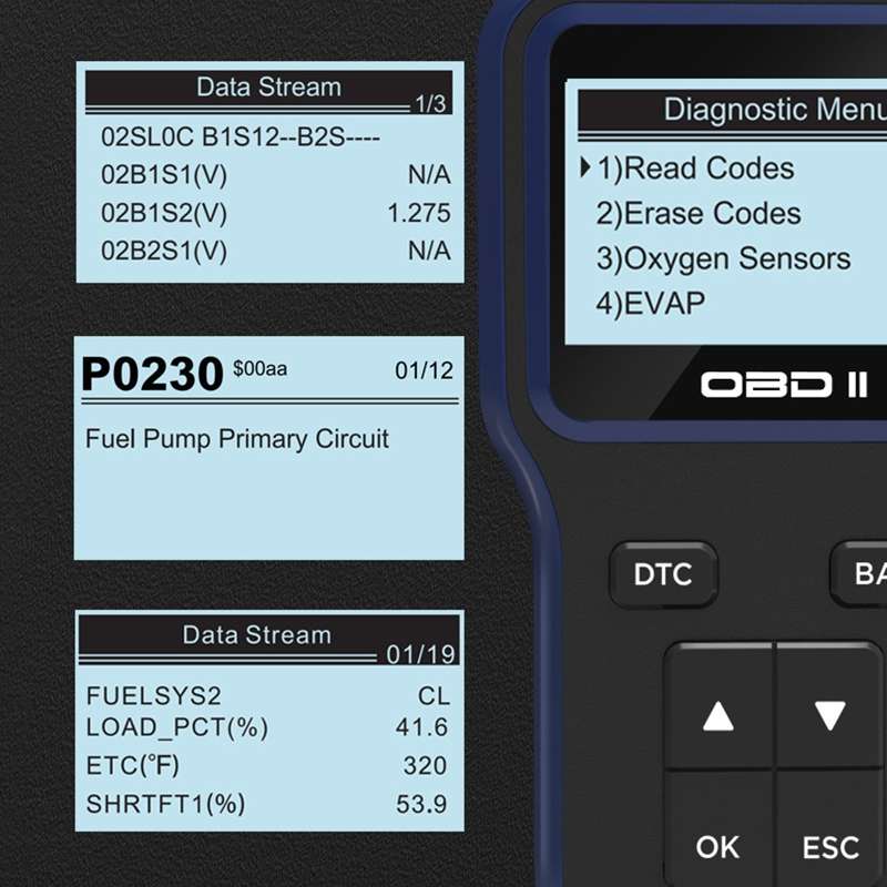 V322 Car OBD Handheld Code Reader Multilingual Fault Diagnosis Device