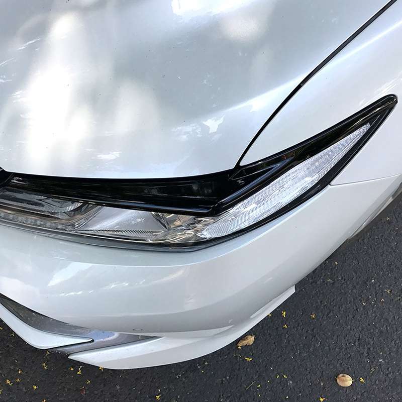 Car Headlight Eyebrow Decoration Sticker for Toyota Camry 2018+ (Black)
