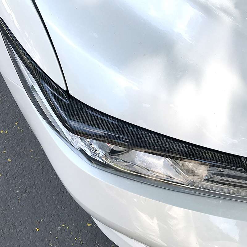 Car Headlight Eyebrow Decoration Sticker for Toyota Camry 2018+ (Black)