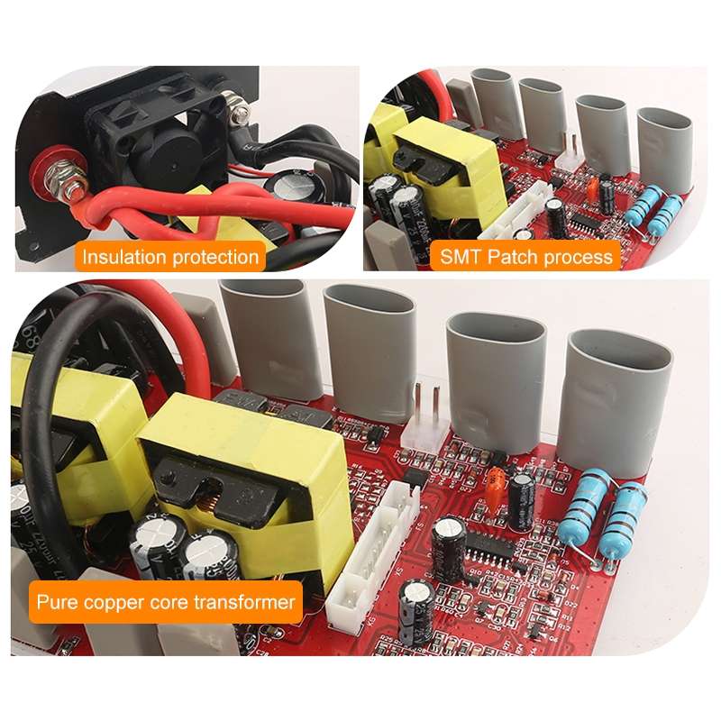 Carmaer 60V to 220V 3000W Intelligent Fan Car Double Digital Display Inverter Household Power Conver