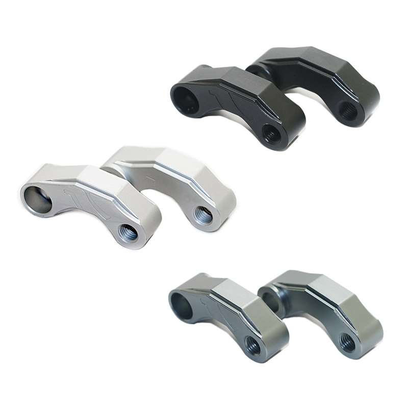 SF-YSZ-2 Mirror Code Motorcycle Modification Aluminum Alloy CNC Rearview Extension Bracket Set (Blac