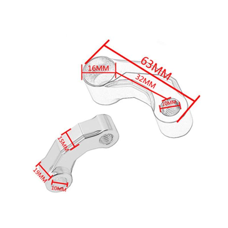 SF-YSZ-2 Mirror Code Motorcycle Modification Aluminum Alloy CNC Rearview Extension Bracket Set (Blac