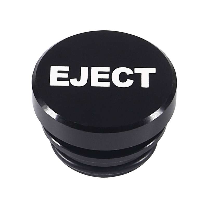 2 PCS Car / Motorcycle EJECT Letter Metal Cigarette Lighter Dust Cover (Black)