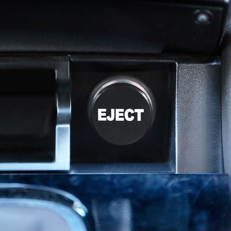 2 PCS Car / Motorcycle EJECT Letter Metal Cigarette Lighter Dust Cover (Black)