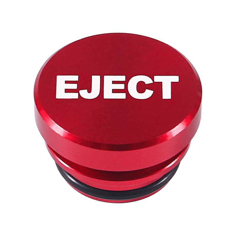 2 PCS Car / Motorcycle EJECT Letter Metal Cigarette Lighter Dust Cover (Black)