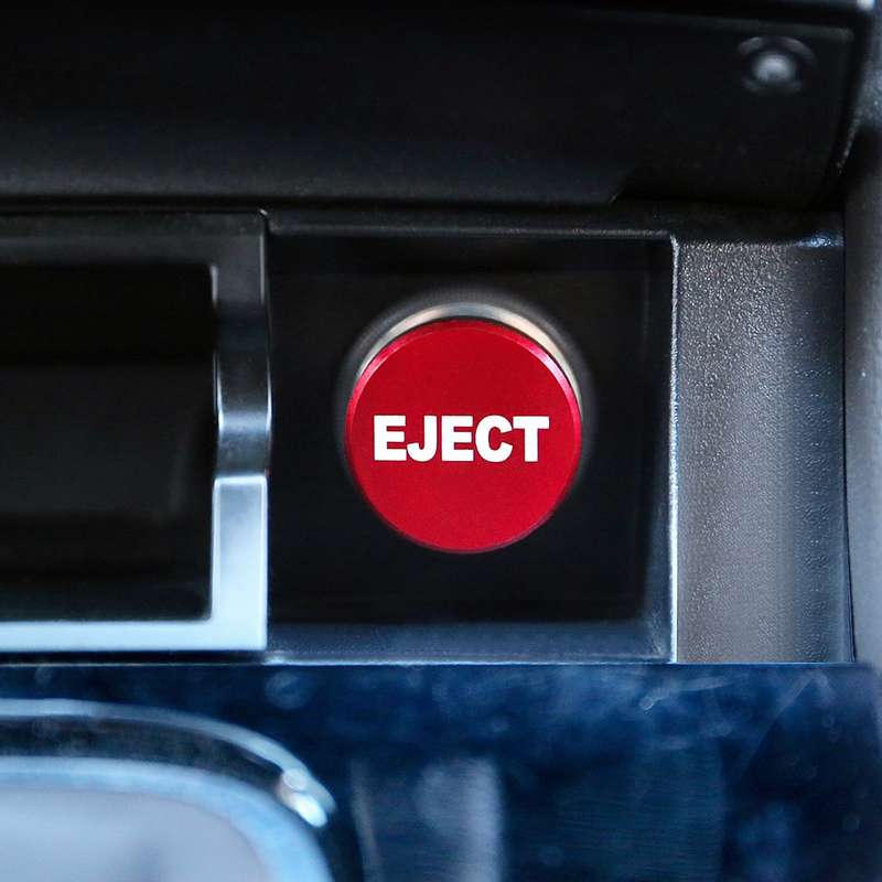 2 PCS Car / Motorcycle EJECT Letter Metal Cigarette Lighter Dust Cover (Black)