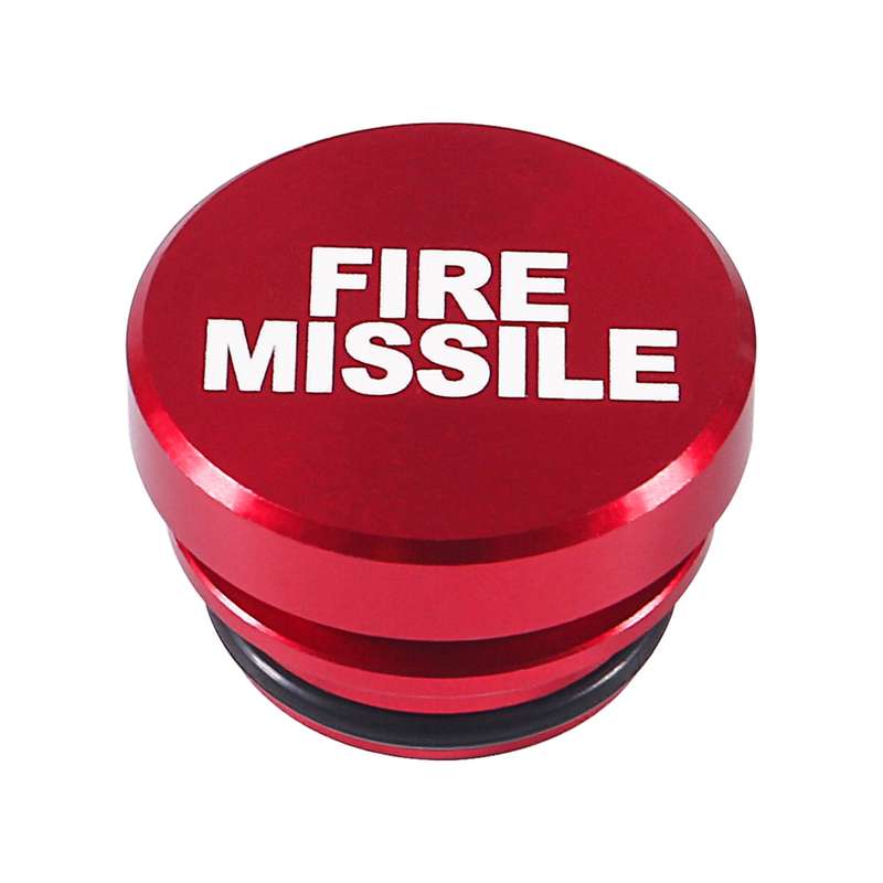 2 PCS Car / Motorcycle FIRE MISSILE Letter Metal Cigarette Lighter Dust Cover (Black)