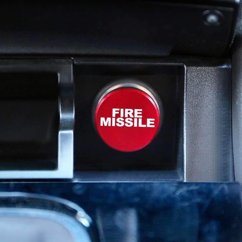 2 PCS Car / Motorcycle FIRE MISSILE Letter Metal Cigarette Lighter Dust Cover (Black)