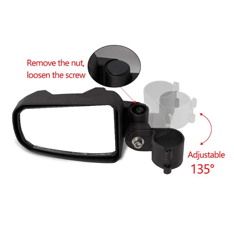 Pair All-terrain Vehicles Wide Field View 2.0 inch Rearview Mirror Side Reflector Mirror for UTV / A