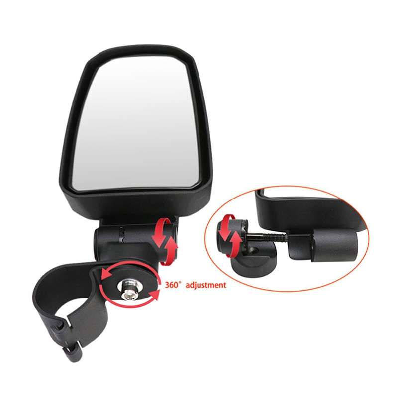 Pair All-terrain Vehicles Wide Field View 2.0 inch Rearview Mirror Side Reflector Mirror for UTV / A