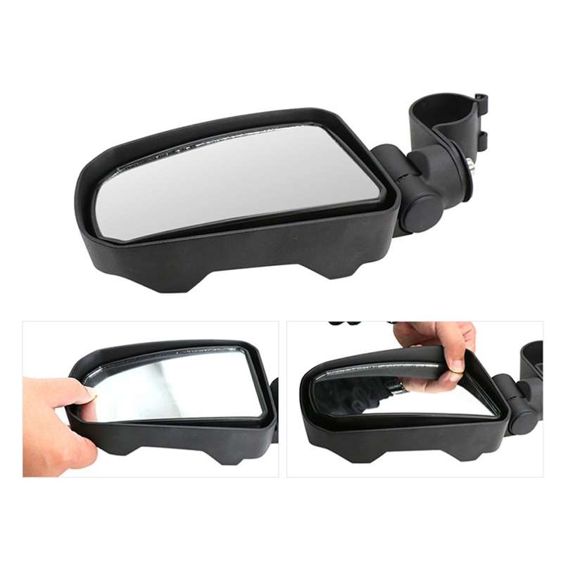 Pair All-terrain Vehicles Wide Field View 2.0 inch Rearview Mirror Side Reflector Mirror for UTV / A