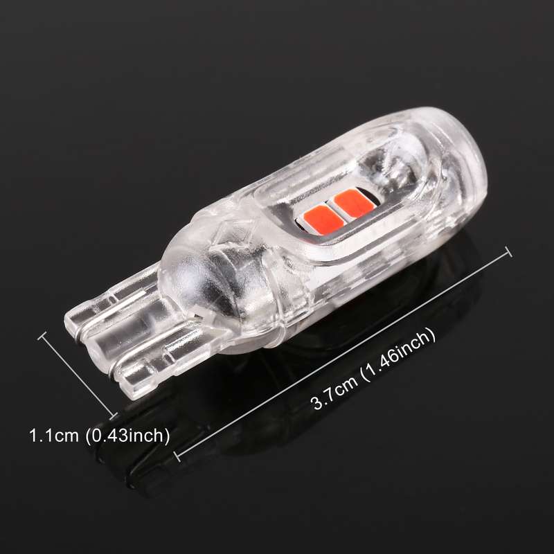 10 PCS T10 DC12V / 1W Car Clearance Light 5LEDs SMD-3030 Lamp Beads (Yellow Light)
