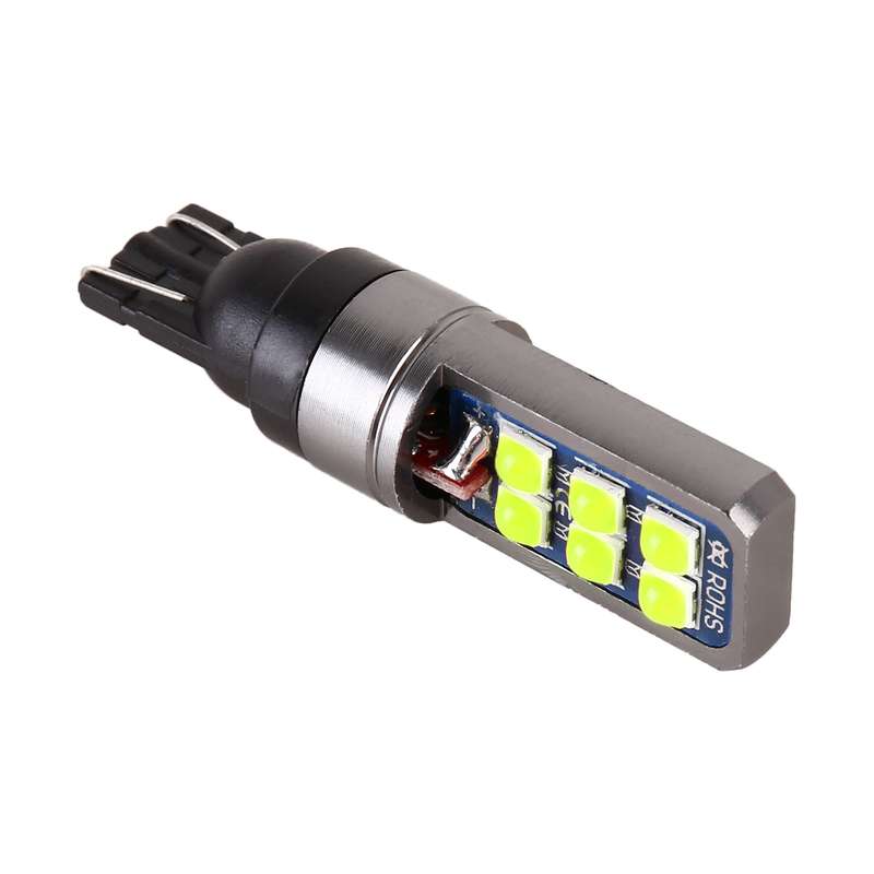 4 PCS T10 DC12V / 4W Car Clearance Light 12LEDs SMD-3030 Lamp Beads (Pink Light)
