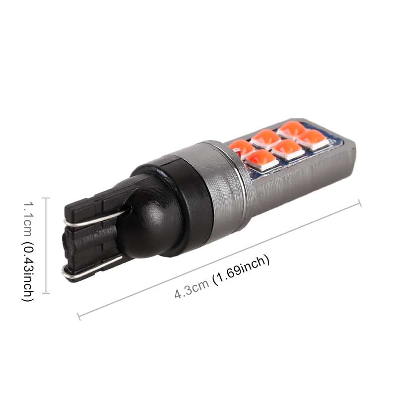 4 PCS T10 DC12V / 4W Car Clearance Light 12LEDs SMD-3030 Lamp Beads (Ice Blue Light)