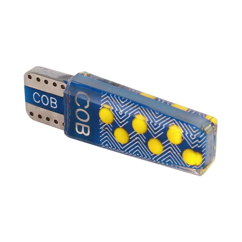 10 PCS T10 DC12V / 1.2W Car Clearance Light 12LEDs COB Lamp Beads (Ice Blue Light)