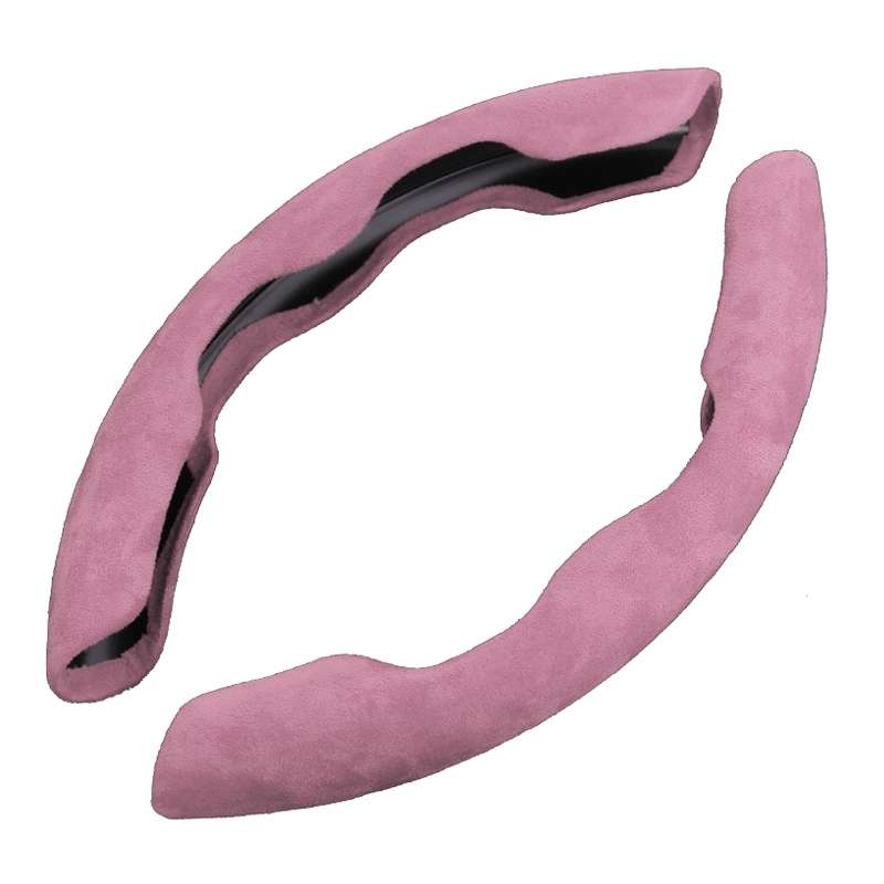 Car Universal Suede Steering Wheel Cover (Black)