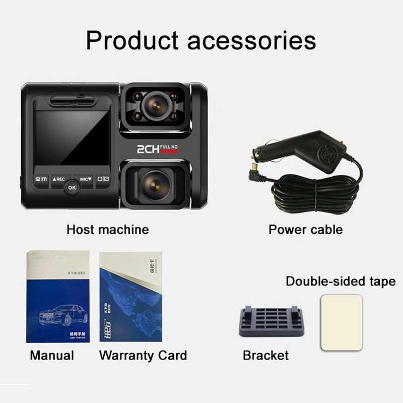 Z30 WiFi Dual-lens HD 2160P Non-light Night Vision 360-degree Panoramic Driving Recorder, Standard V