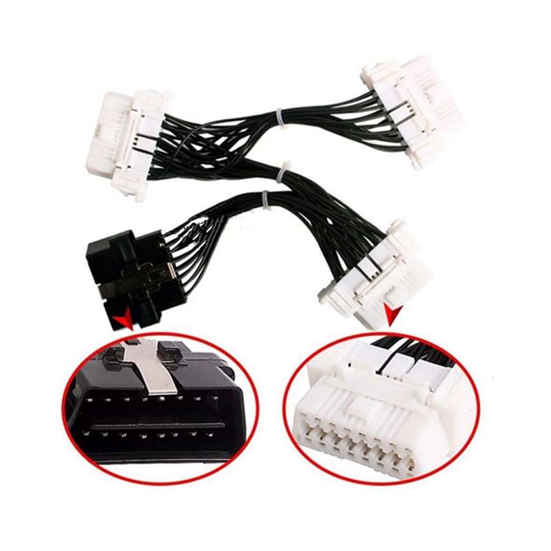 ELM327 OBD2 16Pin Male to 3 Female Car Diagnostic Cable