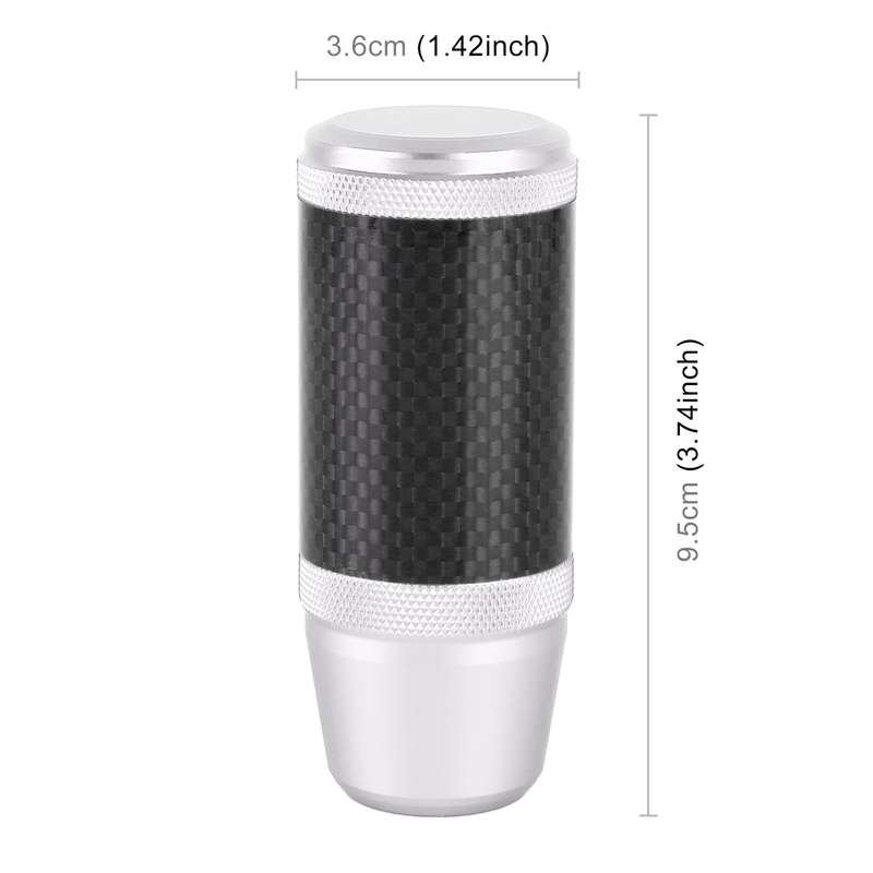 Universal Car Carbon Fiber Metal Gear Shift Knob (Purple)