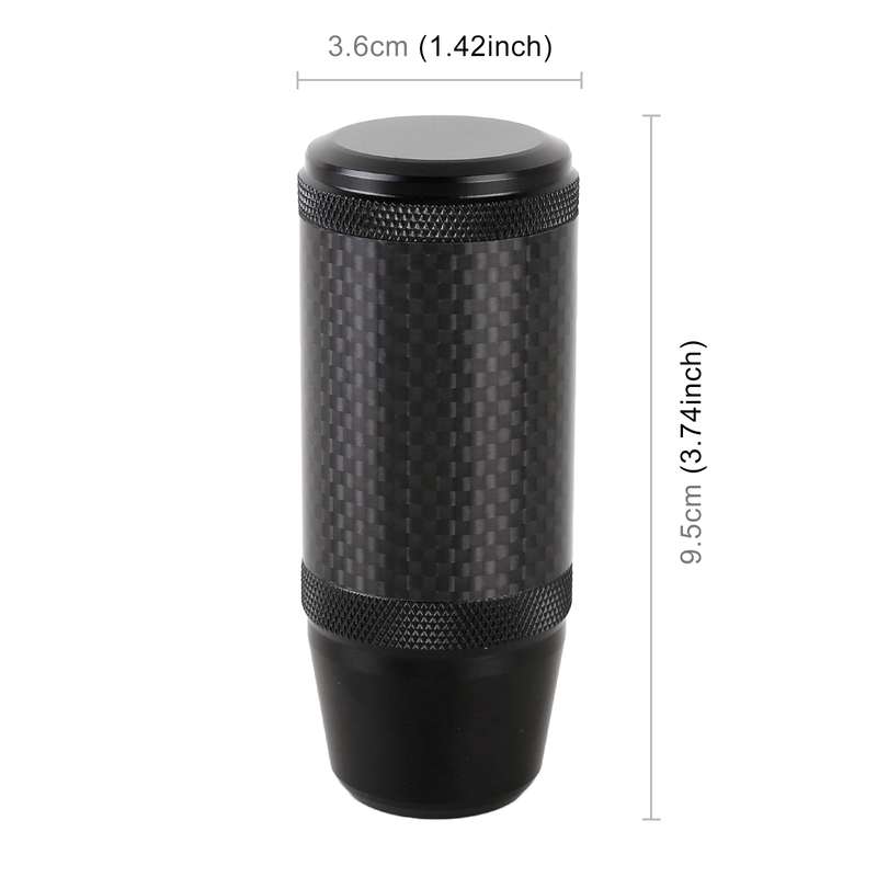 Universal Car Carbon Fiber Metal Gear Shift Knob(Black)
