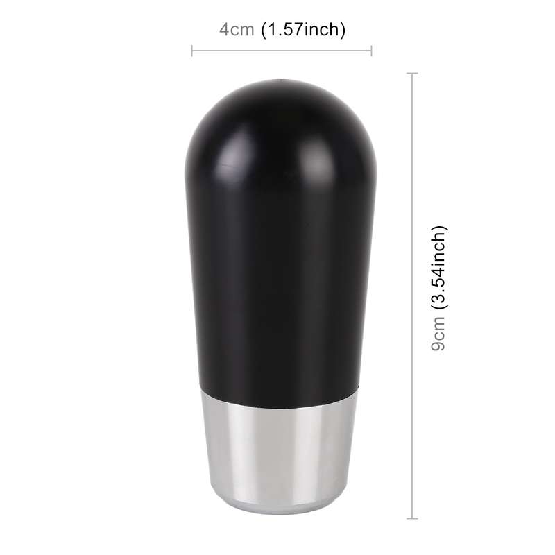 Universal Car Small Ellipsoid Resin + Carbon Fiber Metal Gear Shift Knob (Black)