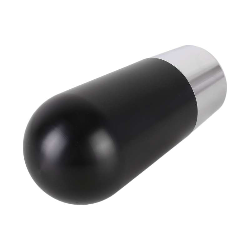 Universal Car Small Ellipsoid Resin + Carbon Fiber Metal Gear Shift Knob (Black)