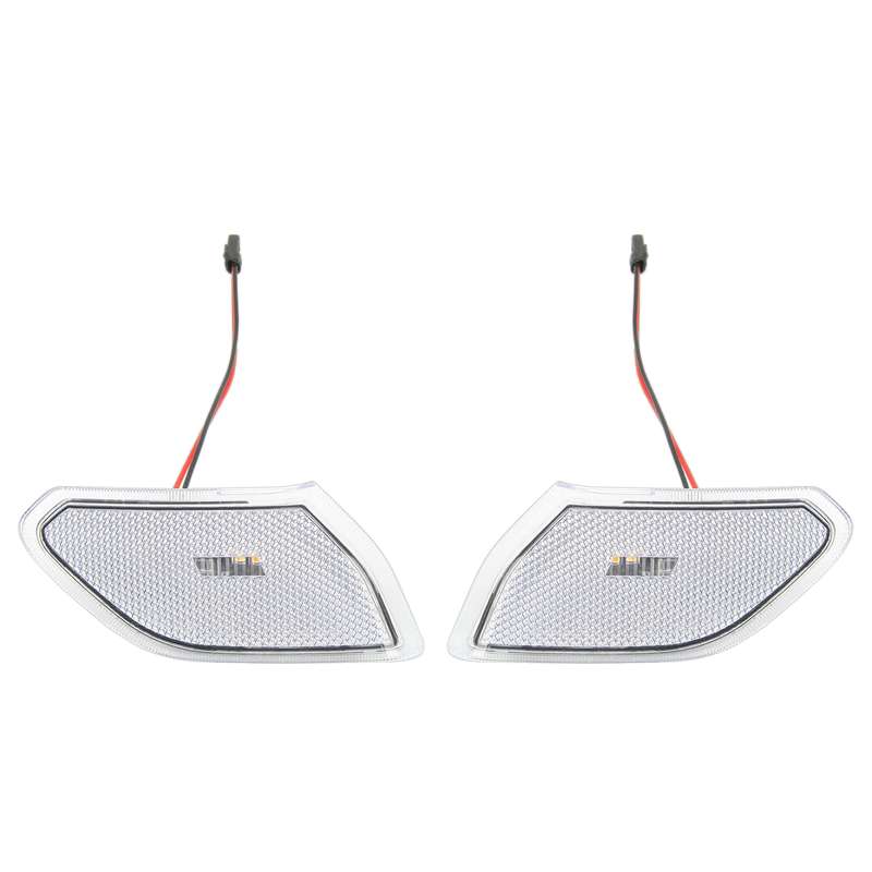 Car Transparent Wheel Eyebrow Side Light Turn Signal Leaf Plate Lamp for Jeep Wrangler JL 2018-