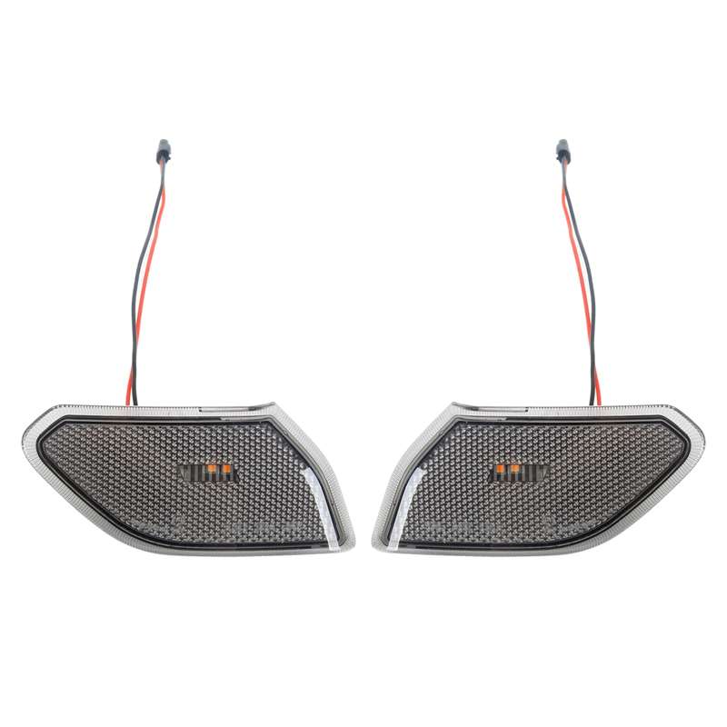 Car Black Wheel Eyebrow Side Light Turn Signal Leaf Plate Lamp for Jeep Wrangler JL 2018-