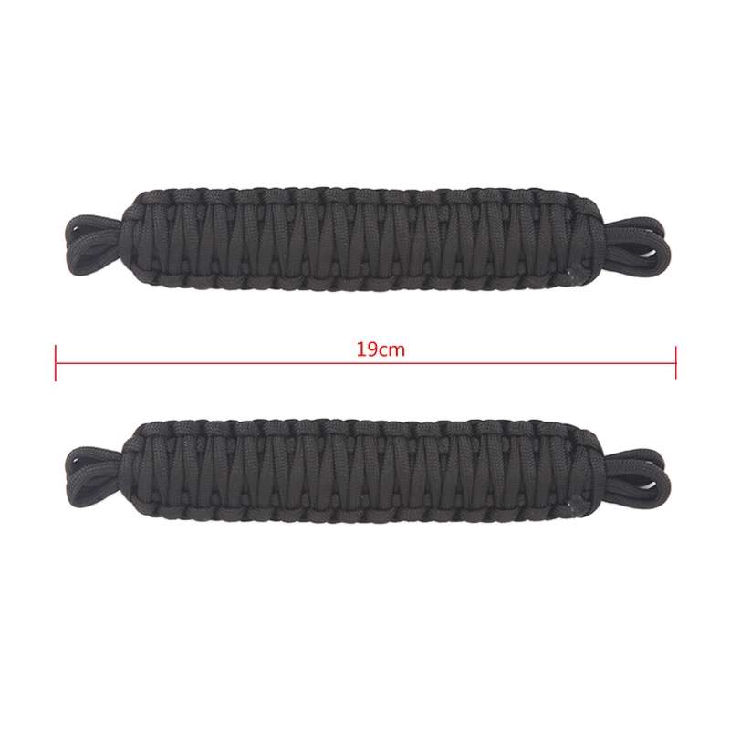 Pair Car Door Limit Braided Rope Strap for Jeep Wrangler (Black)