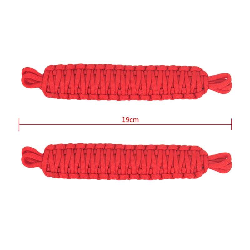 Pair Car Door Limit Braided Rope Strap for Jeep Wrangler (Black)
