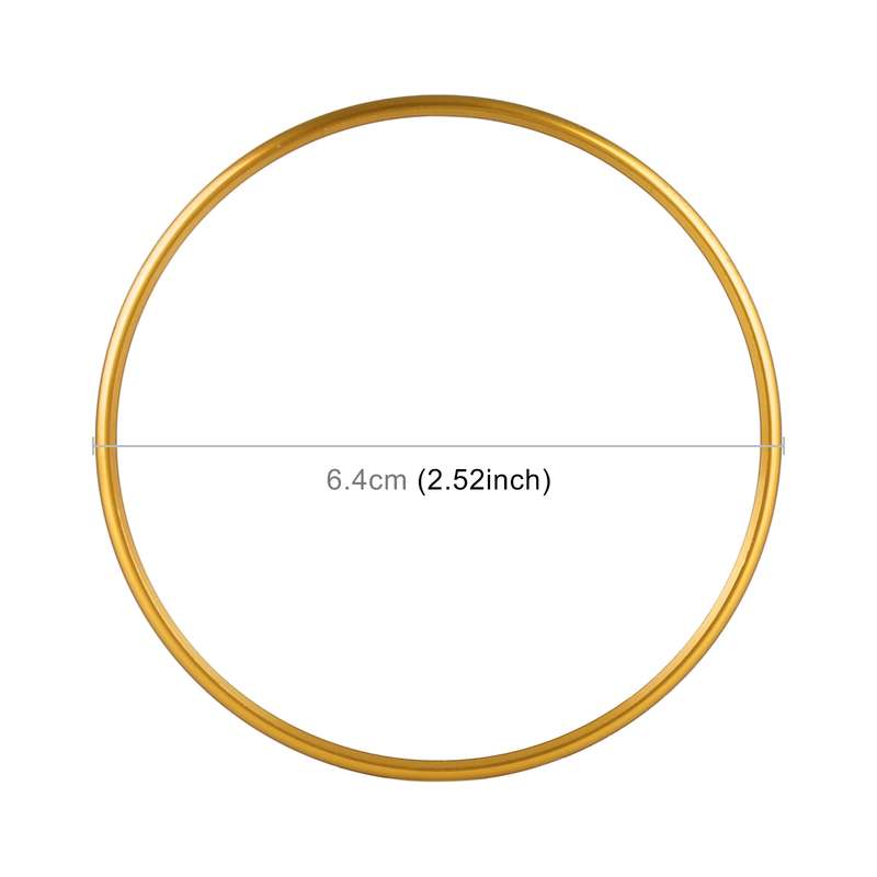 Car Headlight Switch Decorative Ring for Volkswagen Golf (Gold)