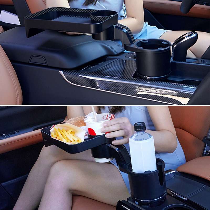 Car 360 Degree Rotation Water Cup Holder Multi-functional Dining Table