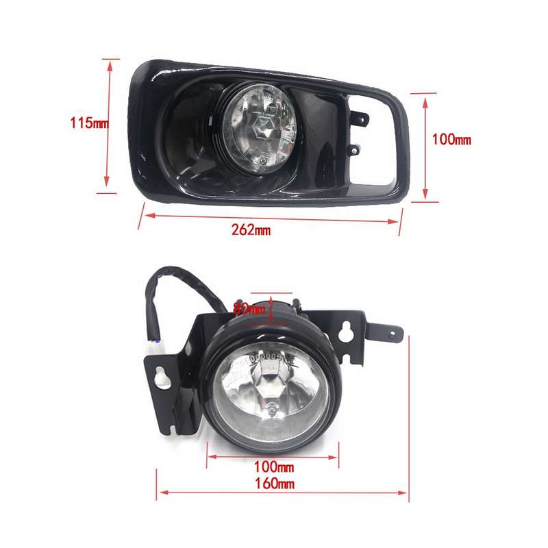 1 Pair Car Modified Front Fog Light for Honda Civic 1999-2000 (White Light)