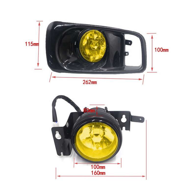 1 Pair Car Modified Front Fog Light for Honda Civic 1999-2000 (White Light)