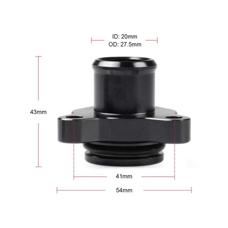 Car Water Hose Joint Pipe Adaptor with Clamps 11537541992 for BMW 335i (Black)