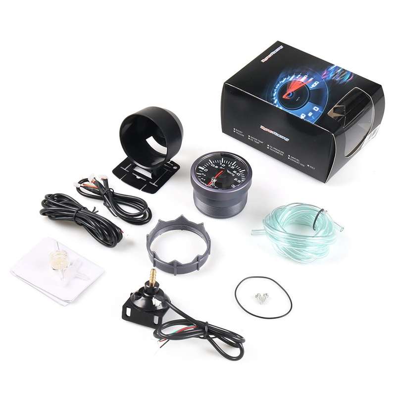60mm Car Modified 0-3bar Turbocharged Instrument with Bracket