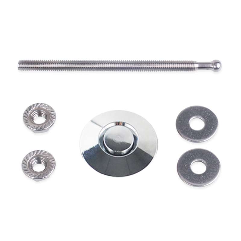 100mm Stainless Steel Quick-pins Push Button Billet Hood Pins Lock Clip Kit(Black)